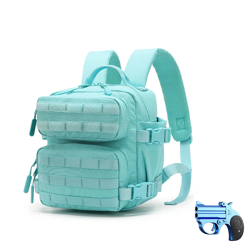 Mini sac à dos tactique 9L avec jouet de tir, porte-clés, sac à dos de Camping, de gymnastique, d'extérieur pour hommes et femmes, cartable quotidien pour cyclisme et randonnée