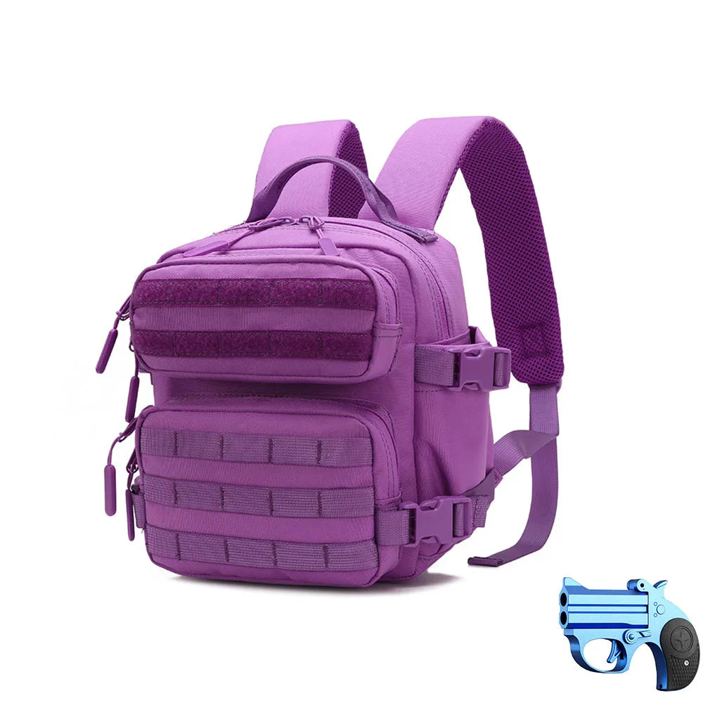 Mini sac à dos tactique 9L avec jouet de tir, porte-clés, sac à dos de Camping, de gymnastique, d'extérieur pour hommes et femmes, cartable quotidien pour cyclisme et randonnée