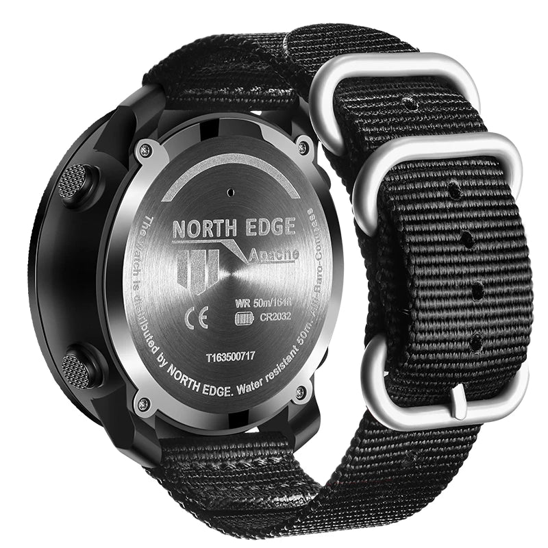 Montre Sport NORTH EDGE — Altimètre, Boussole, Étanche 50m, Multi-Sports