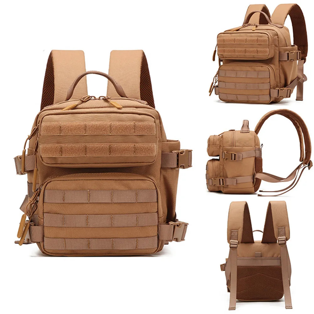 Mini sac à dos tactique 9L avec jouet de tir, porte-clés, sac à dos de Camping, de gymnastique, d'extérieur pour hommes et femmes, cartable quotidien pour cyclisme et randonnée