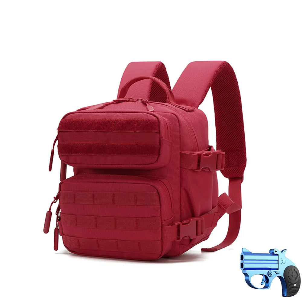 Mini sac à dos tactique 9L avec jouet de tir, porte-clés, sac à dos de Camping, de gymnastique, d'extérieur pour hommes et femmes, cartable quotidien pour cyclisme et randonnée