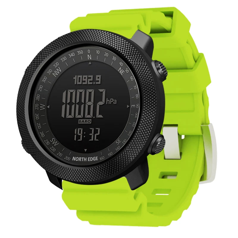Montre Sport NORTH EDGE — Altimètre, Boussole, Étanche 50m, Multi-Sports