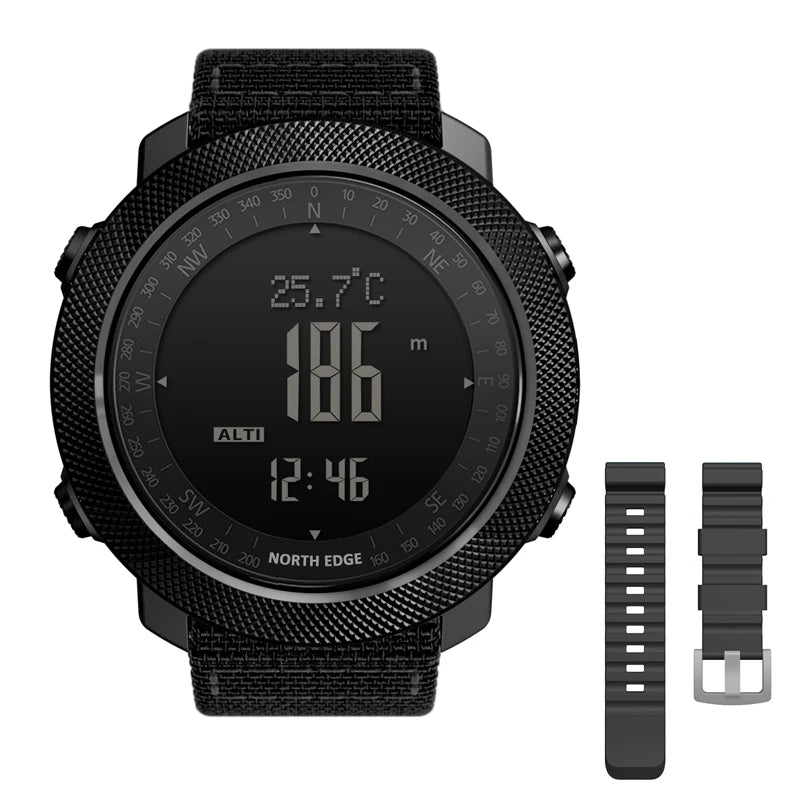 Montre Sport NORTH EDGE — Altimètre, Boussole, Étanche 50m, Multi-Sports