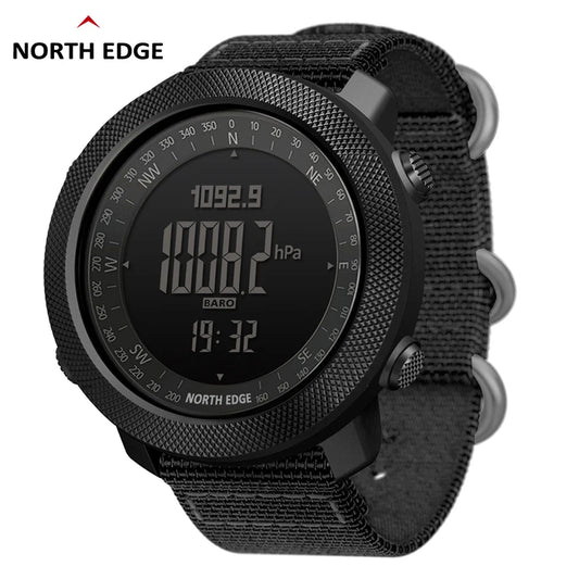 Montre Sport NORTH EDGE — Altimètre, Boussole, Étanche 50m, Multi-Sports