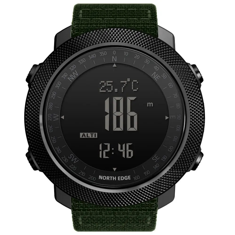 Montre Sport NORTH EDGE — Altimètre, Boussole, Étanche 50m, Multi-Sports