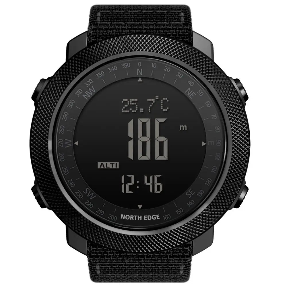 Montre Sport NORTH EDGE — Altimètre, Boussole, Étanche 50m, Multi-Sports
