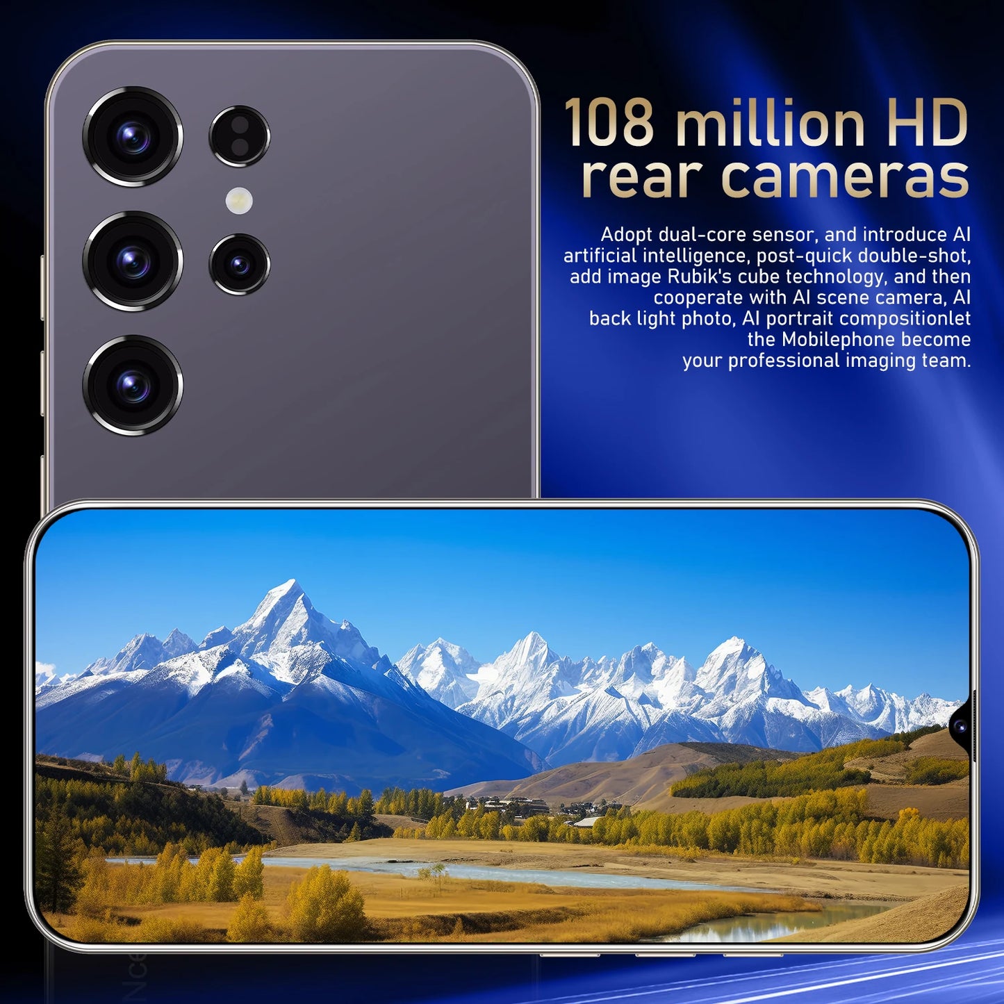 Smartphone S25 Ultra 6,8 Pouces — Écran AMOLED 120Hz, 5G, 16Go RAM, 1To Storage, Double SIM, Charge Rapide 65W