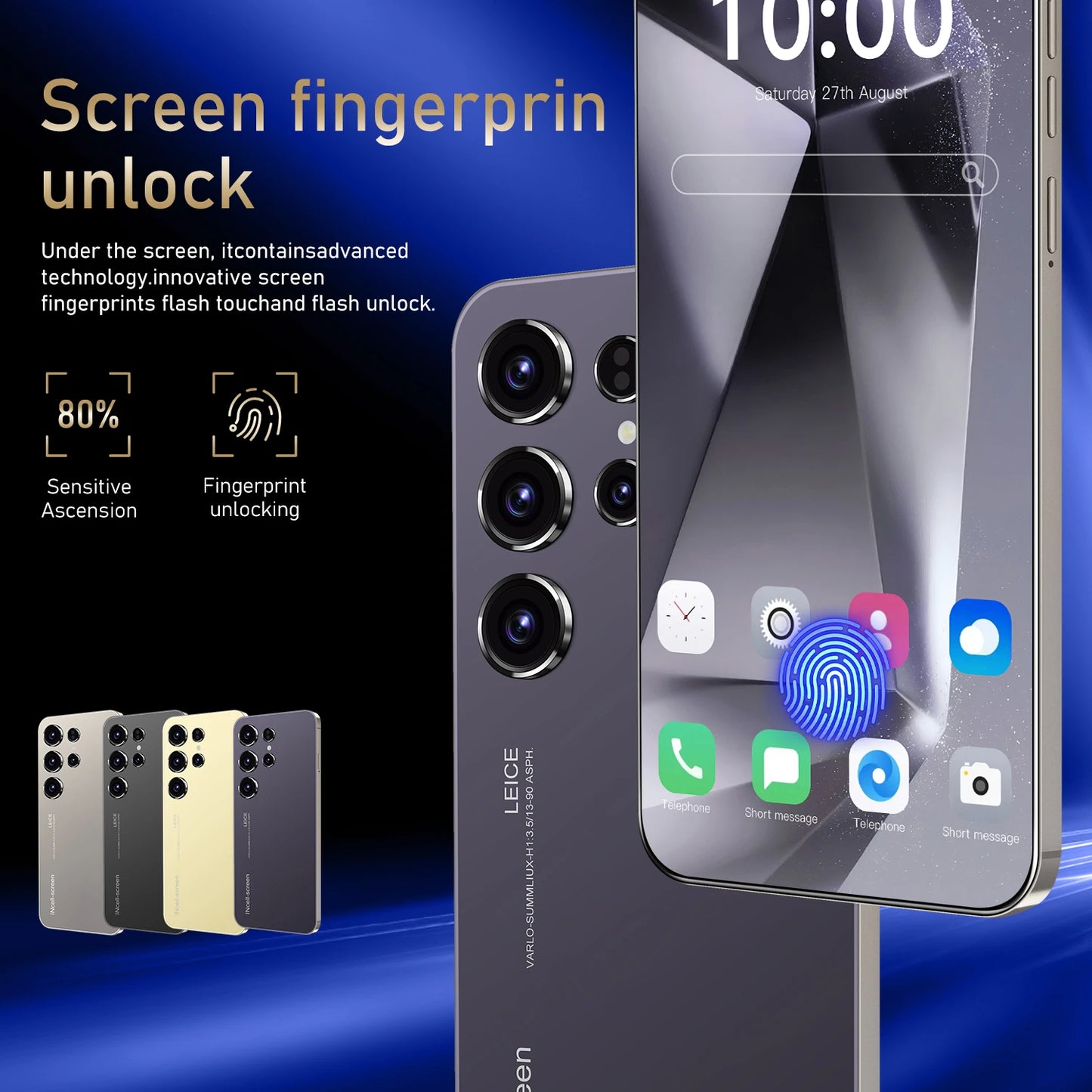 Smartphone S25 Ultra 6,8 Pouces — Écran AMOLED 120Hz, 5G, 16Go RAM, 1To Storage, Double SIM, Charge Rapide 65W