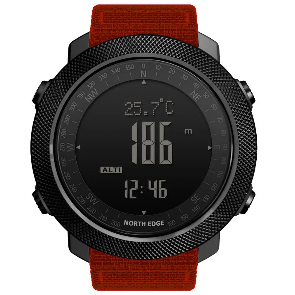Montre Sport NORTH EDGE — Altimètre, Boussole, Étanche 50m, Multi-Sports