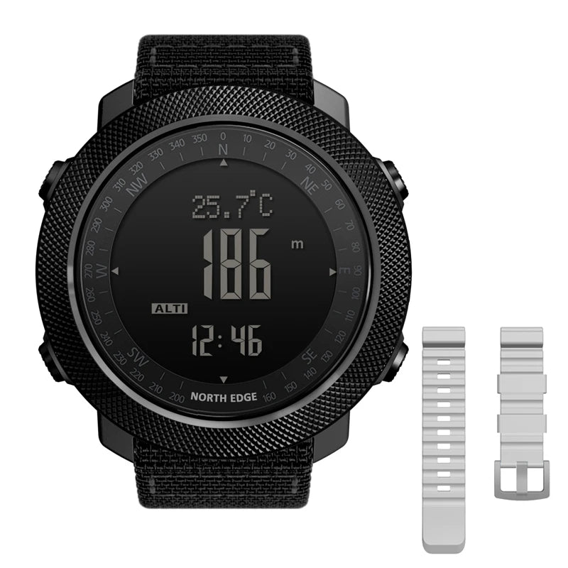 Montre Sport NORTH EDGE — Altimètre, Boussole, Étanche 50m, Multi-Sports