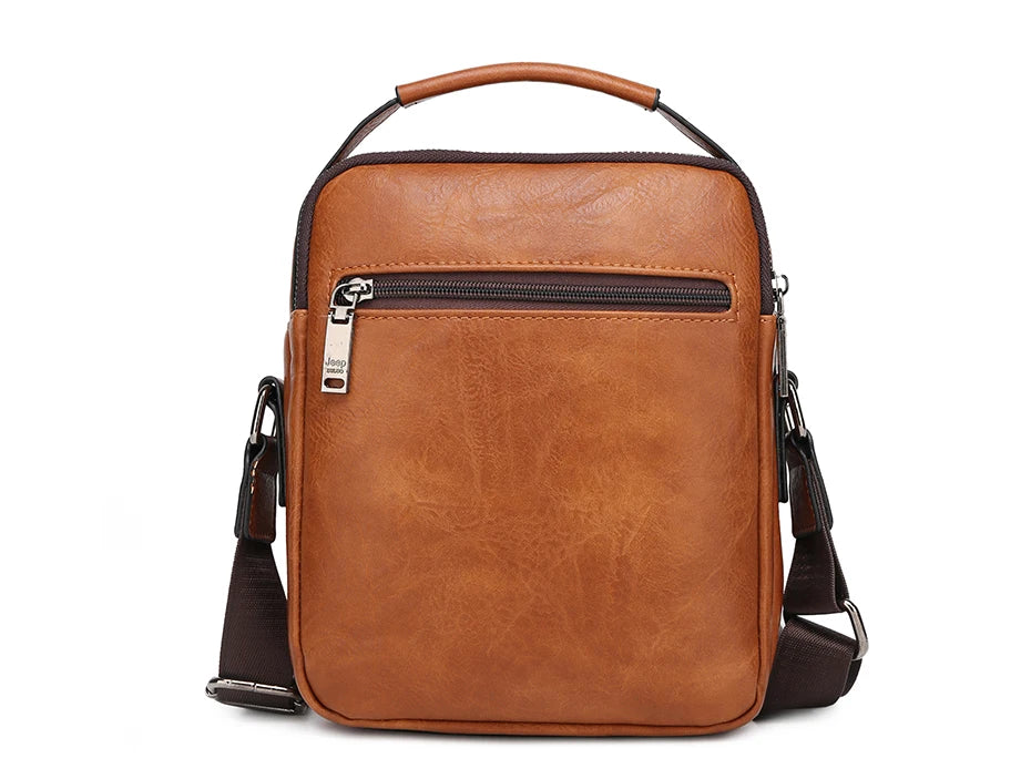 Sac Bandoulière Homme JEEP BULUO — Cuir Synthétique Premium, Business & Voyage, Style Tactique