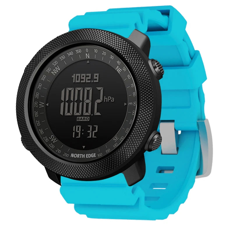 Montre Sport NORTH EDGE — Altimètre, Boussole, Étanche 50m, Multi-Sports