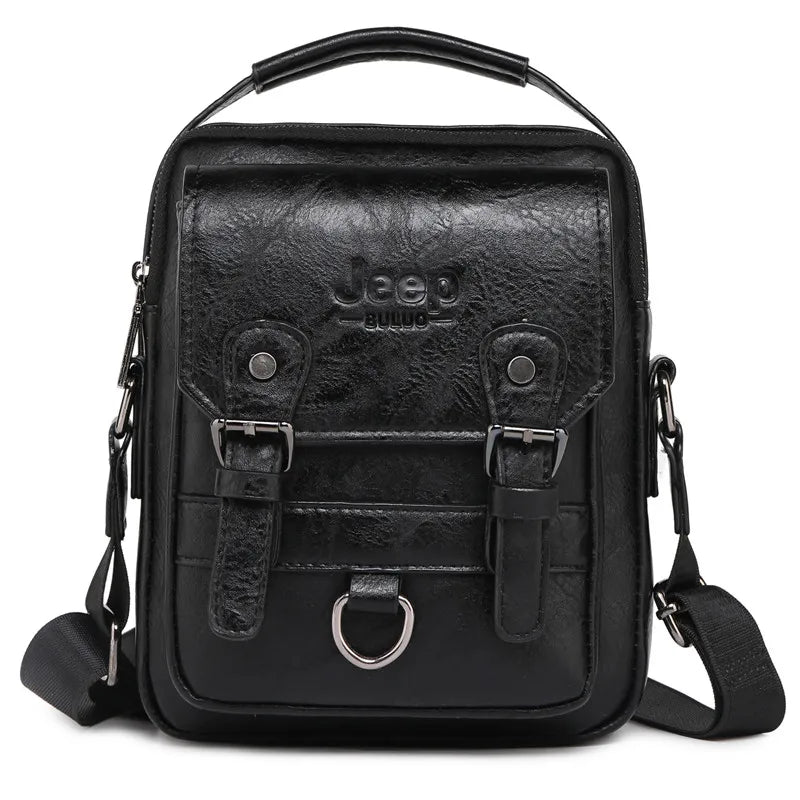 Sac Bandoulière Homme JEEP BULUO — Cuir Synthétique Premium, Business & Voyage, Style Tactique
