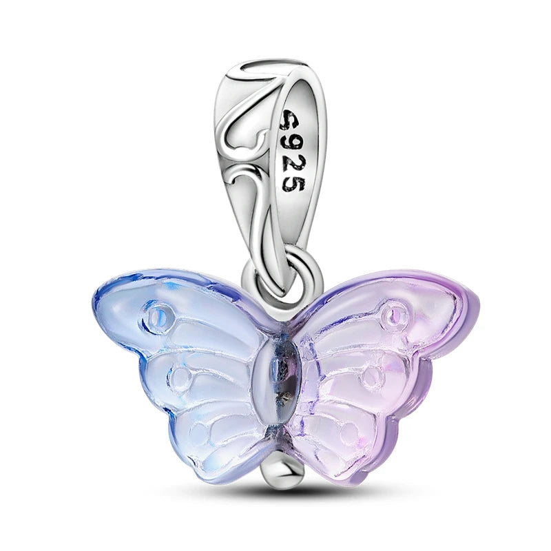 Breloques Argent Sterling 925 — Pendentifs Perles Cristal Artisanal pour Bracelet Charme