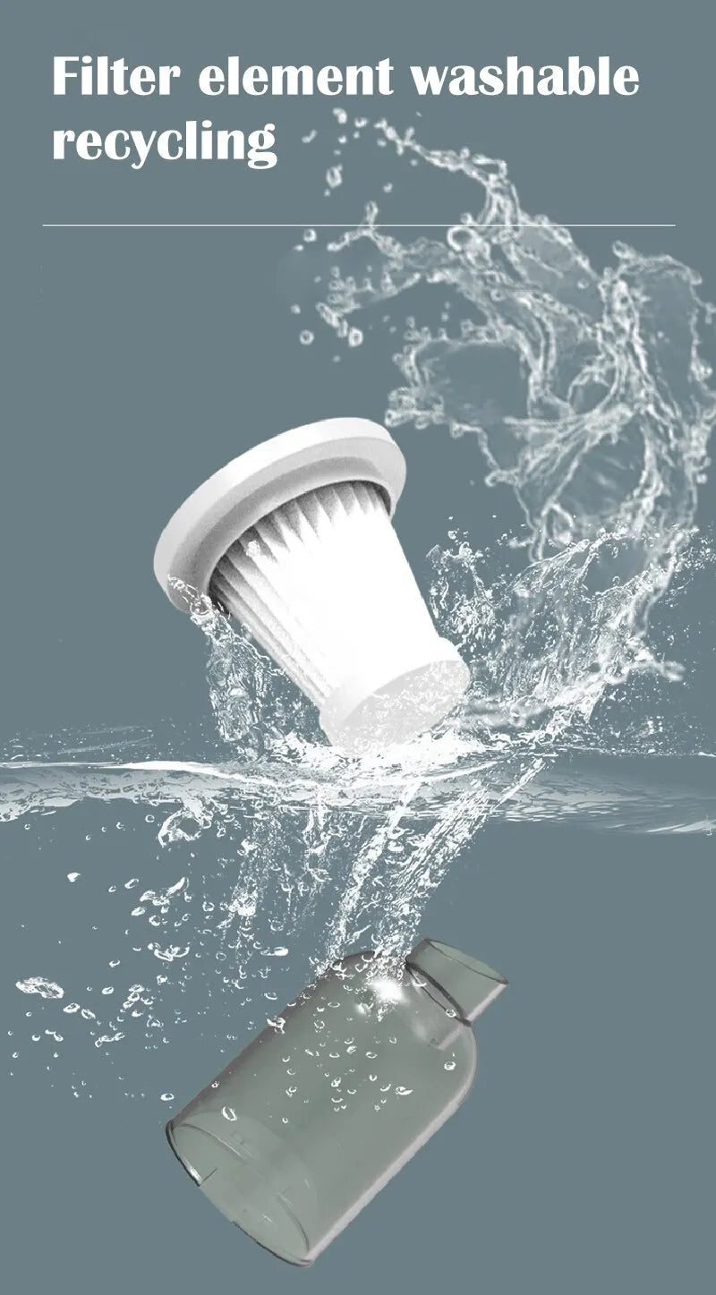 Aspirateur Voiture Sans Fil 9000Pa — Humide et Sec, Rechargeable USB, Mini Portable