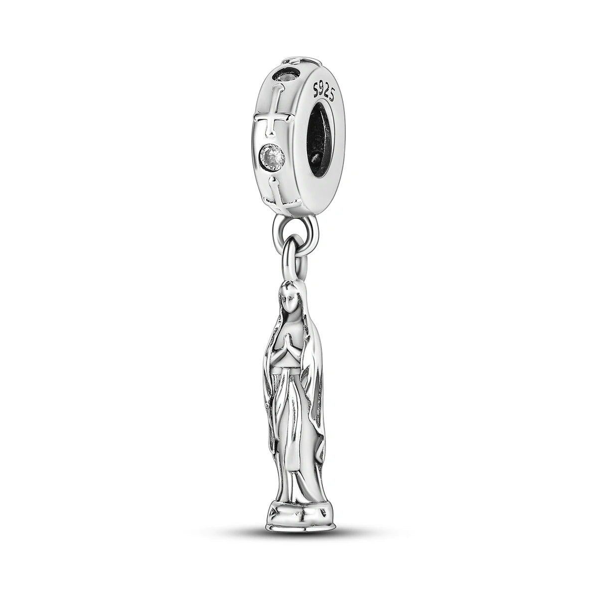 Breloques Argent Sterling 925 — Pendentifs Perles Cristal Artisanal pour Bracelet Charme