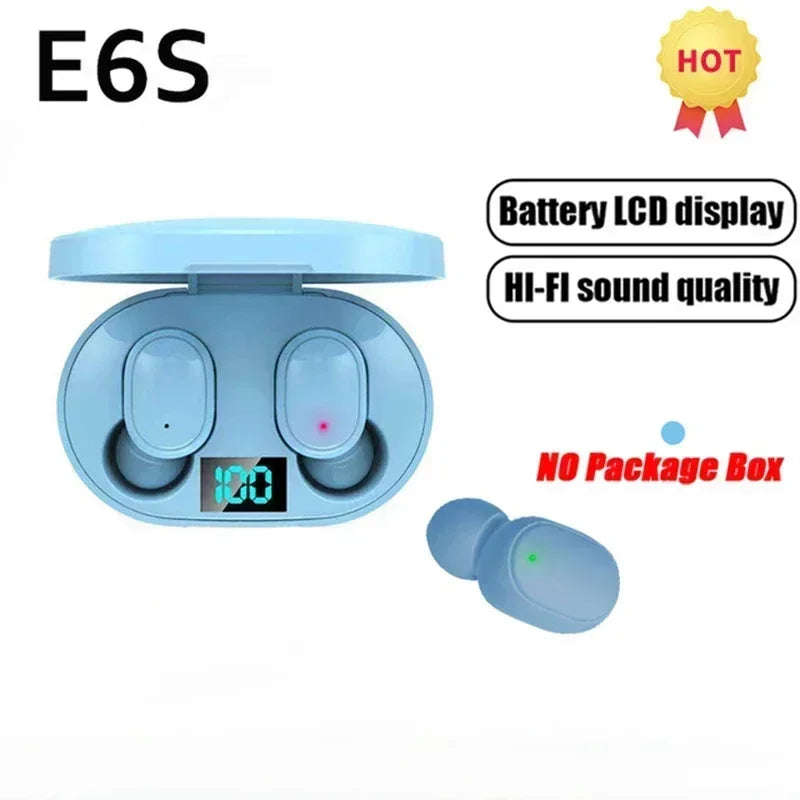Ecouteurs Bluetooth True Wireless E6S — Reduction de Bruit, Double Appairage, Autonomie 24h