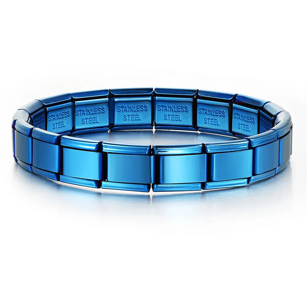Bracelet Charme Poumons Acier Inox — Style DIY, 9mm, Mode 2025, Personnalisable