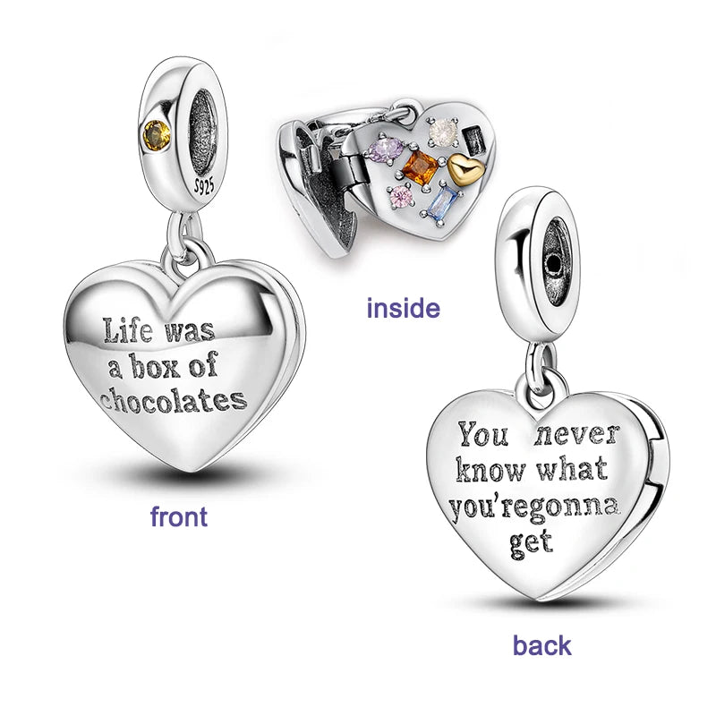 Breloques Argent Sterling 925 — Pendentifs Perles Cristal Artisanal pour Bracelet Charme