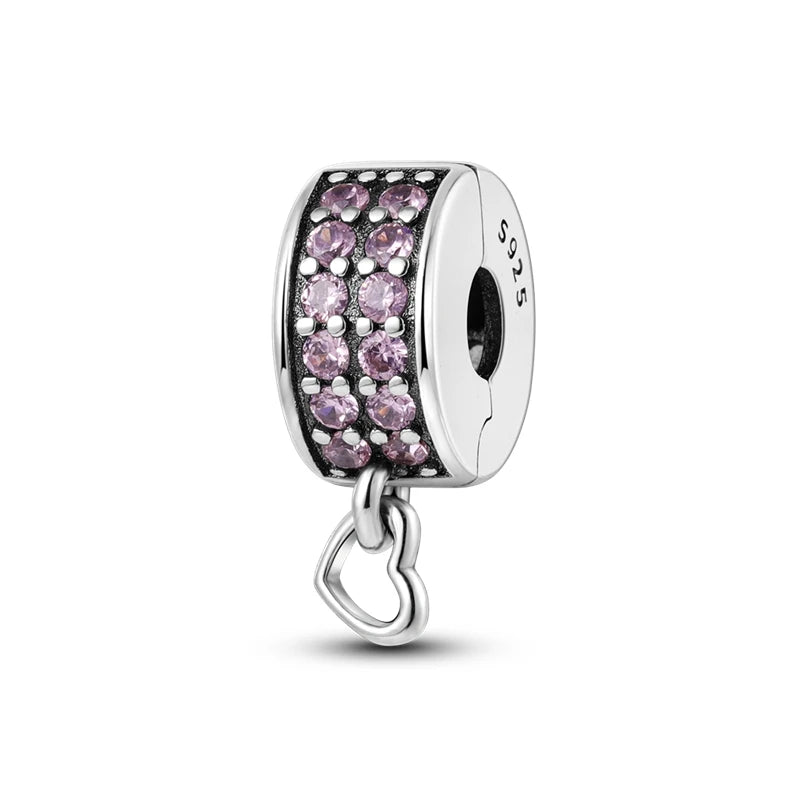 Breloques Argent Sterling 925 — Pendentifs Perles Cristal Artisanal pour Bracelet Charme