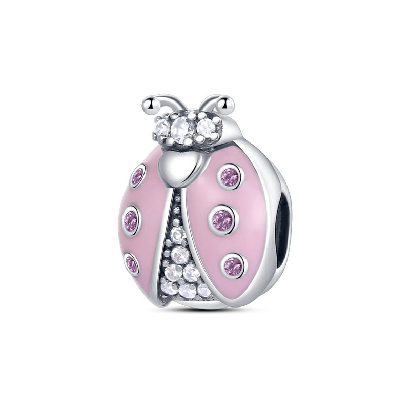 Breloques Argent Sterling 925 — Pendentifs Perles Cristal Artisanal pour Bracelet Charme