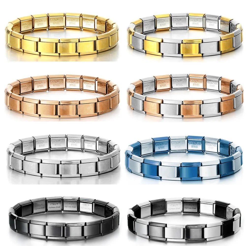 Bracelet Charme Poumons Acier Inox — Style DIY, 9mm, Mode 2025, Personnalisable