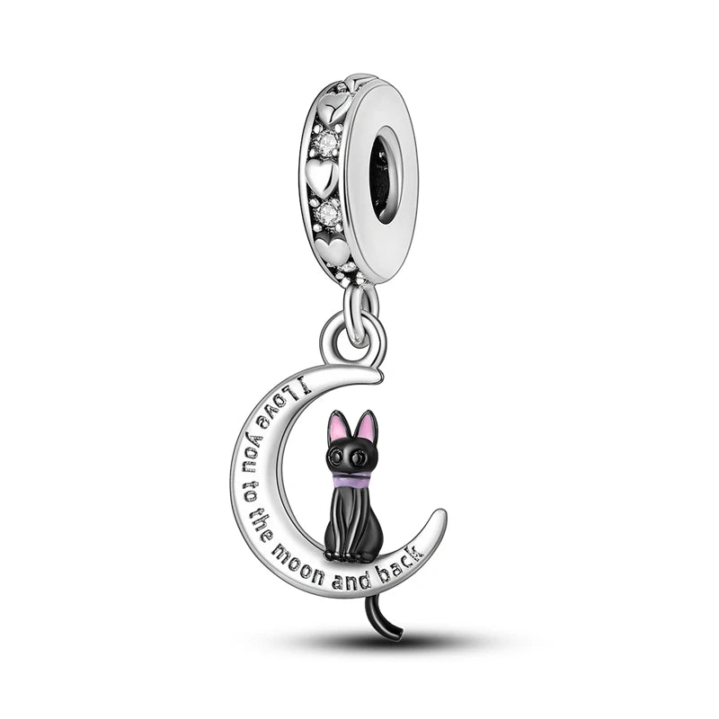 Breloques Argent Sterling 925 — Pendentifs Perles Cristal Artisanal pour Bracelet Charme