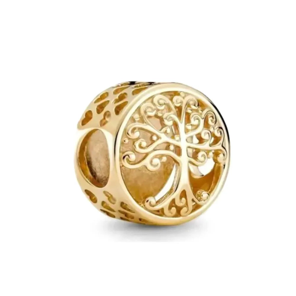 Nœud Argent & Or 925 — Pendentif Vélo en Perles de Rose, Bracelet Artisanal Romantique