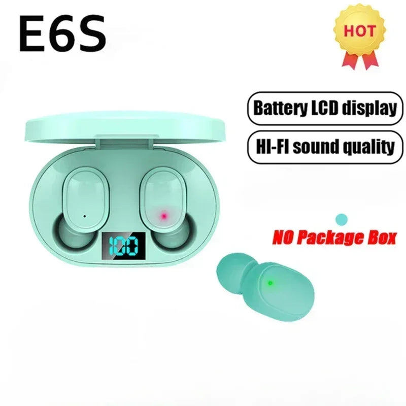 Ecouteurs Bluetooth True Wireless E6S — Reduction de Bruit, Double Appairage, Autonomie 24h