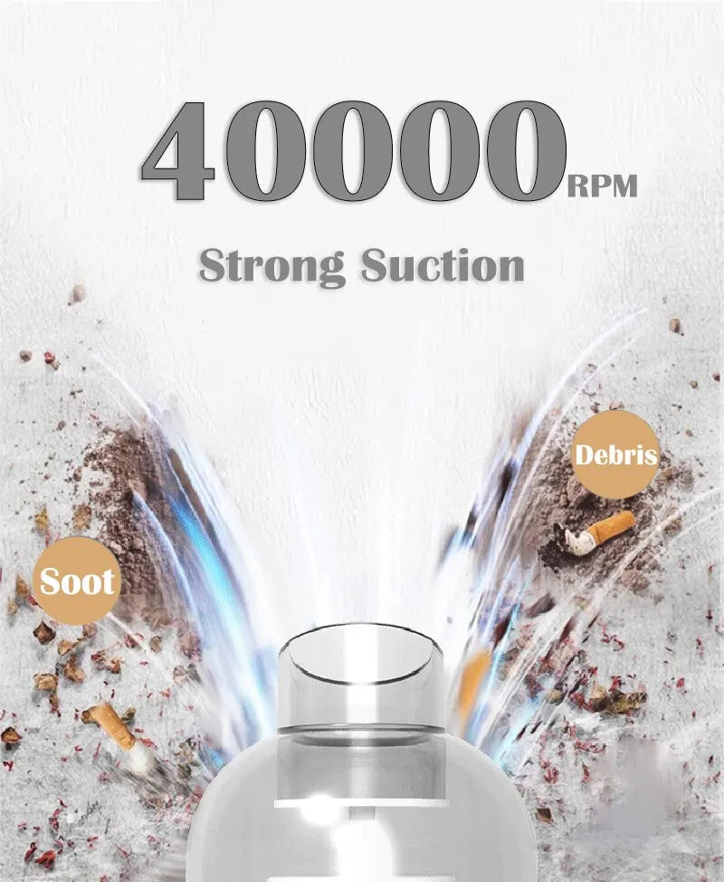 Aspirateur Voiture Sans Fil 9000Pa — Humide et Sec, Rechargeable USB, Mini Portable