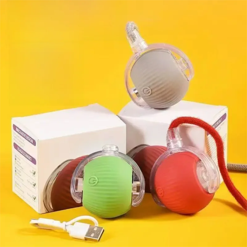 Balle Interactive pour Chien — Roule Seule, 3 Modes de Jeu, Rechargeable USB