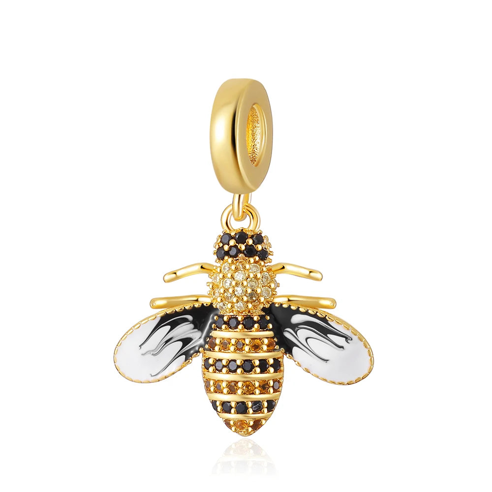 Nœud Argent & Or 925 — Pendentif Vélo en Perles de Rose, Bracelet Artisanal Romantique