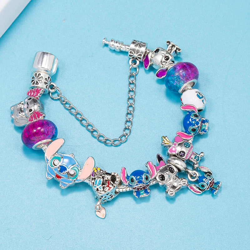 Bracelet Animaux Romantique — Breloques Perles Cristal, Style Unique, Cadeau Parfait