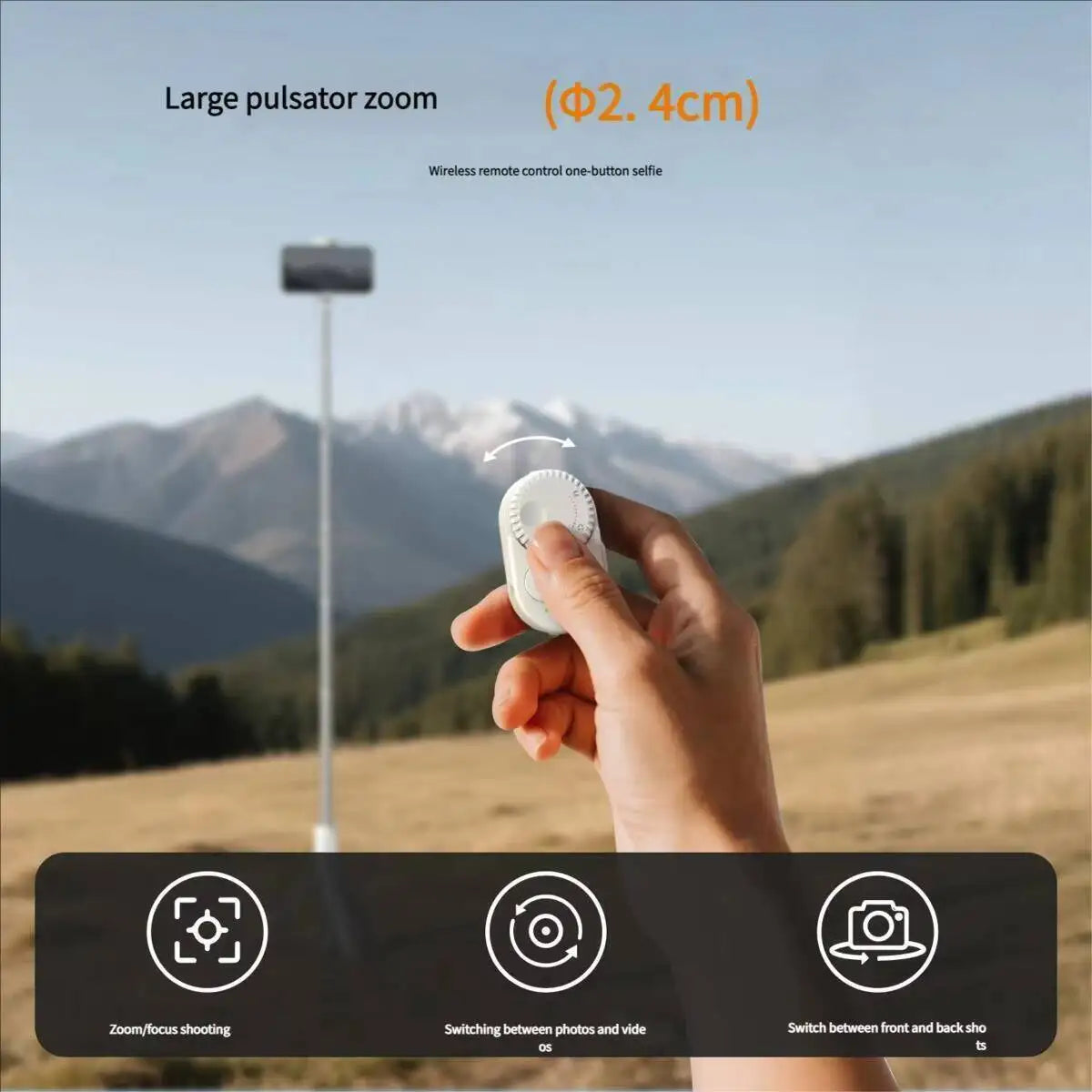 Déclencheur Bluetooth Selfie — Télécommande Photo Sans Fil, Compatible TikTok