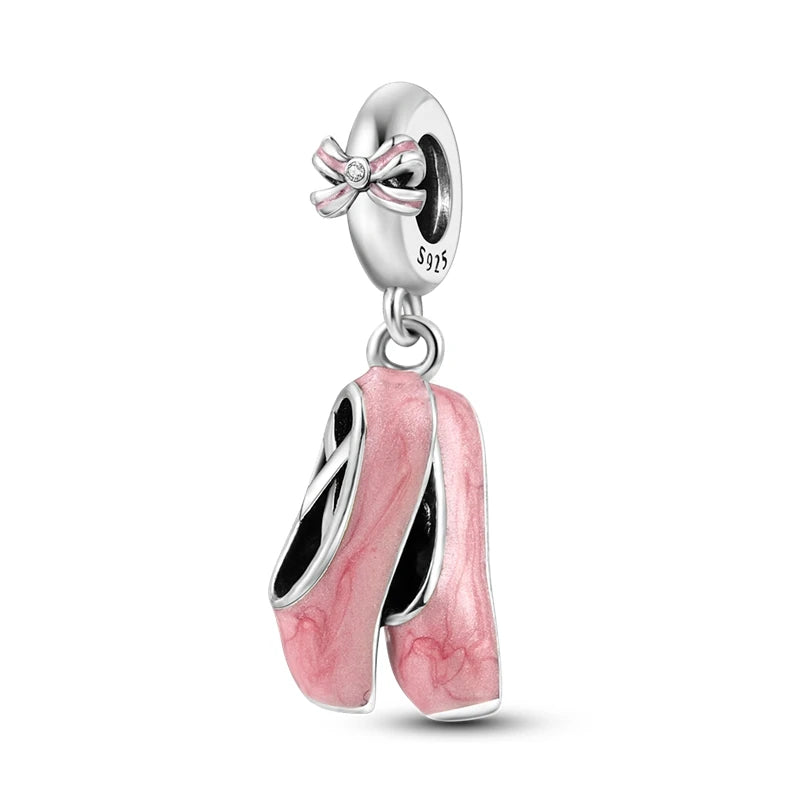 Breloques Argent Sterling 925 — Pendentifs Perles Cristal Artisanal pour Bracelet Charme
