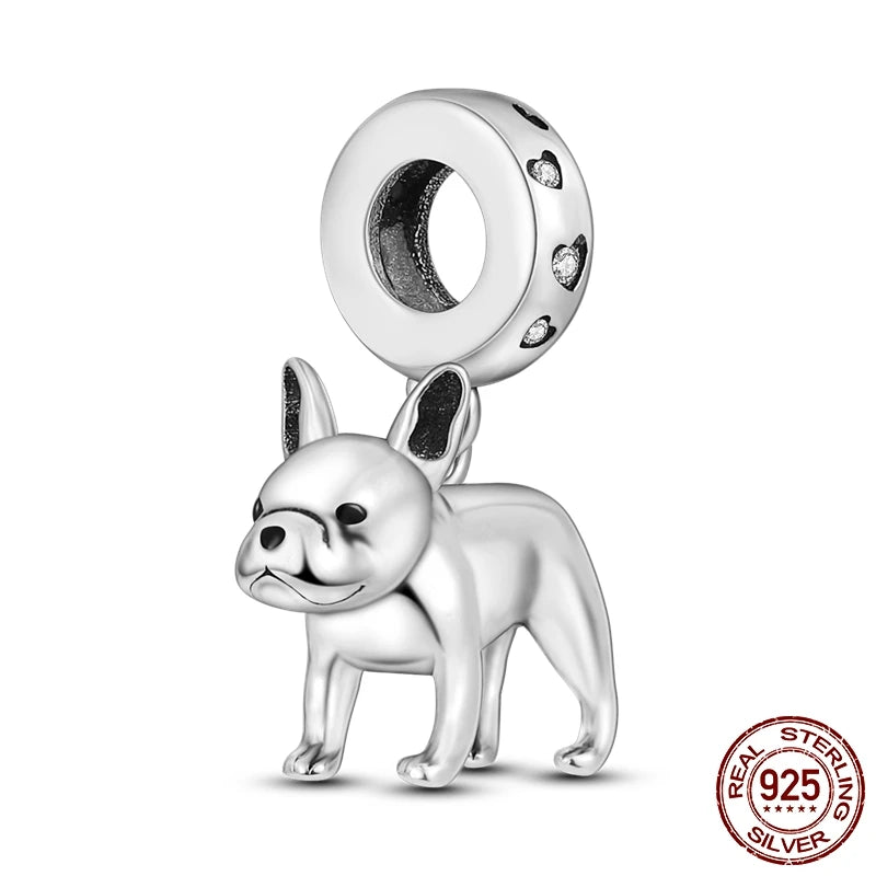 Breloques Argent Sterling 925 — Pendentifs Perles Cristal Artisanal pour Bracelet Charme