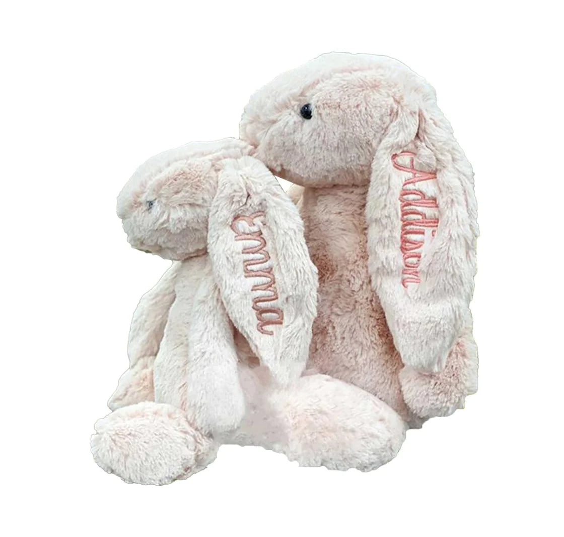 Jouets en peluche personnalisés 40 cm lapin brodé en peluche longue oreille lapin kidsName personnalisé en peluche lapin animaux poupées cadeau d'anniversaire