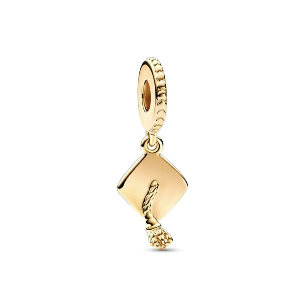 Nœud Argent & Or 925 — Pendentif Vélo en Perles de Rose, Bracelet Artisanal Romantique
