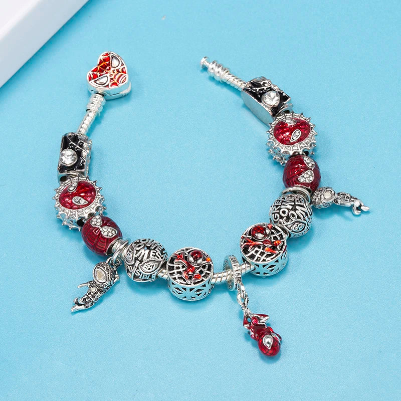 Bracelet Animaux Romantique — Breloques Perles Cristal, Style Unique, Cadeau Parfait