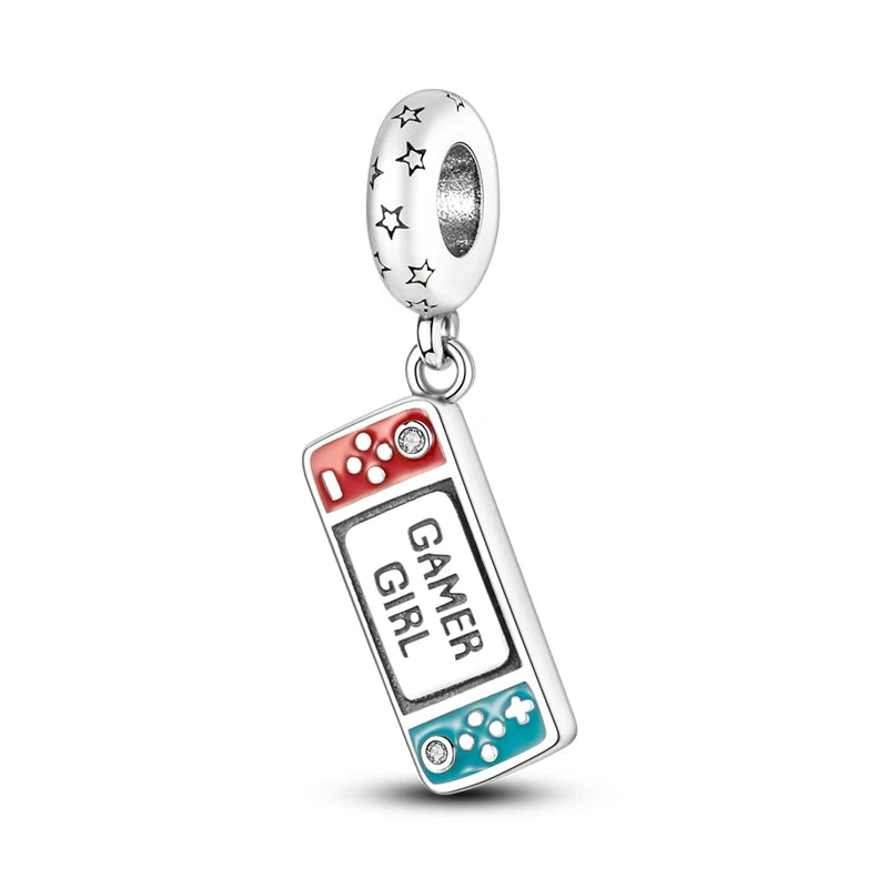 Breloques Argent Sterling 925 — Pendentifs Perles Cristal Artisanal pour Bracelet Charme