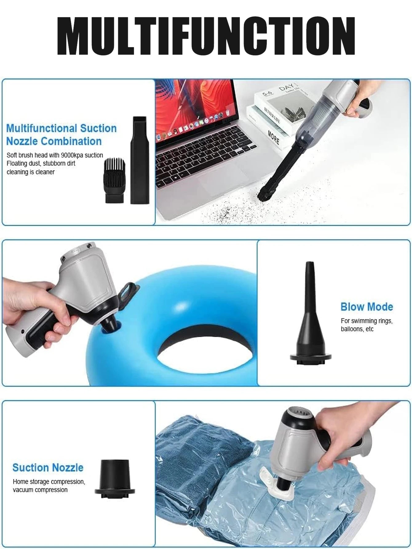 Aspirateur Sans Fil 12KPa — Aspirez Partout, Sans Fil, Sans Fatigue
