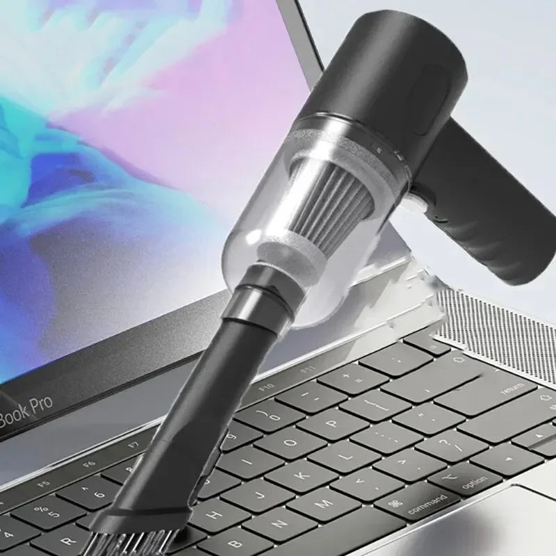 Aspirateur Voiture Sans Fil 9000Pa — Humide et Sec, Rechargeable USB, Mini Portable
