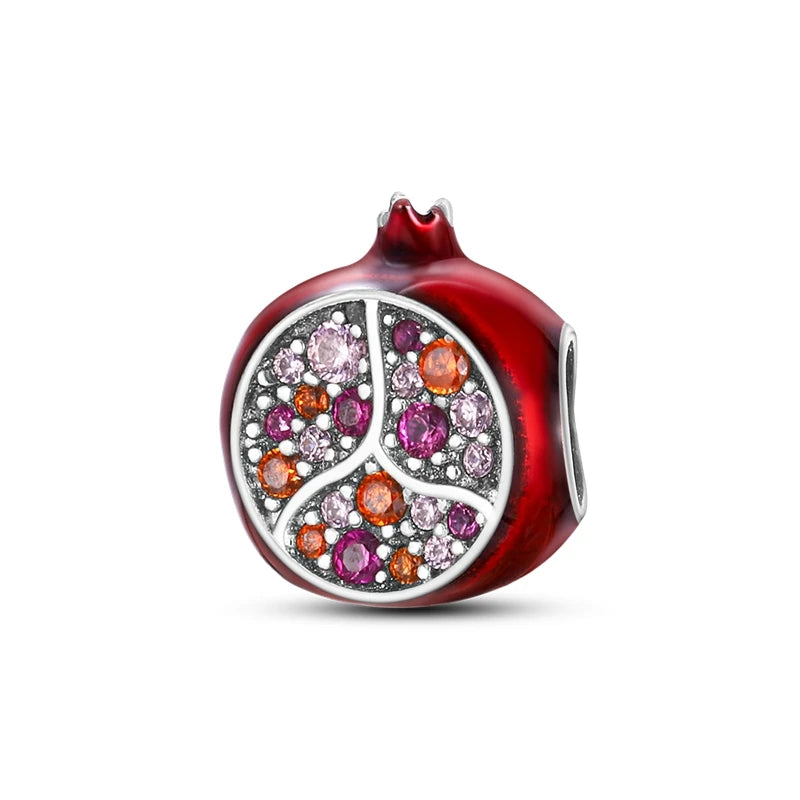 Breloques Argent Sterling 925 — Pendentifs Perles Cristal Artisanal pour Bracelet Charme