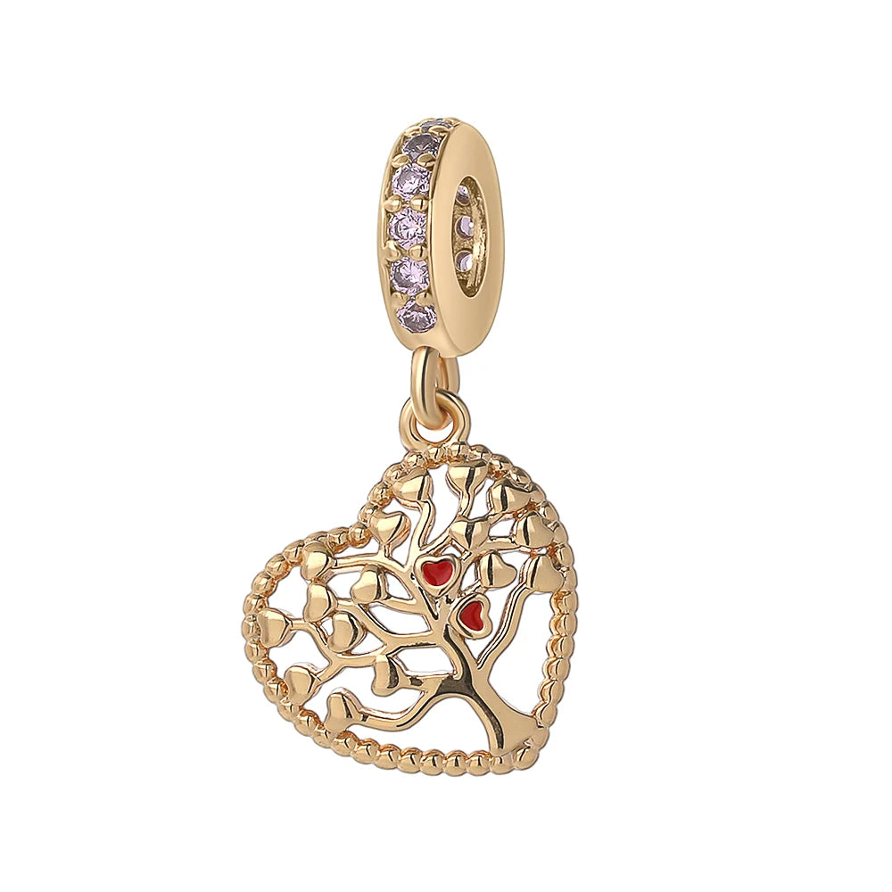 Nœud Argent & Or 925 — Pendentif Vélo en Perles de Rose, Bracelet Artisanal Romantique