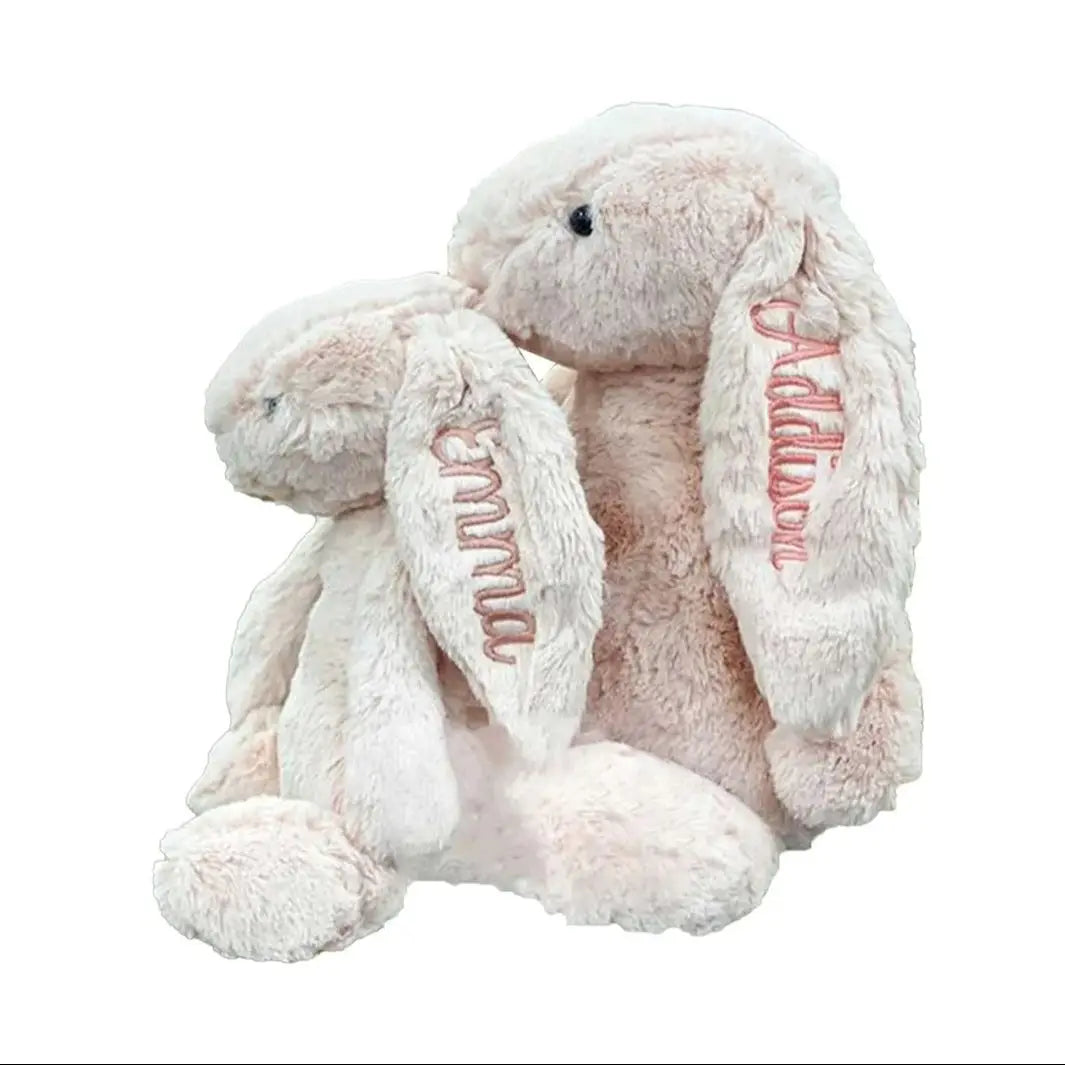 Jouets en peluche personnalisés 40 cm lapin brodé en peluche longue oreille lapin kidsName personnalisé en peluche lapin animaux poupées cadeau d'anniversaire