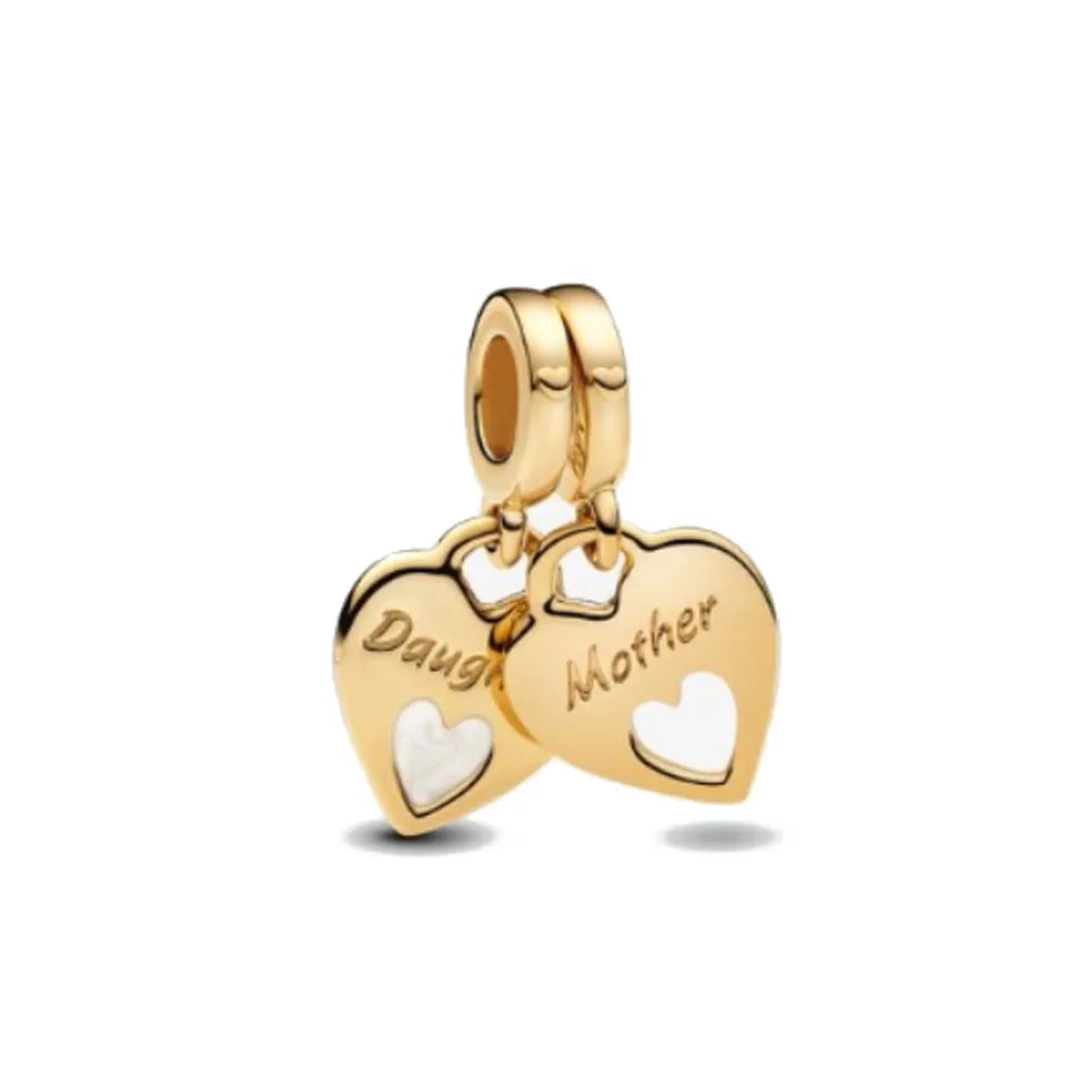 Nœud Argent & Or 925 — Pendentif Vélo en Perles de Rose, Bracelet Artisanal Romantique