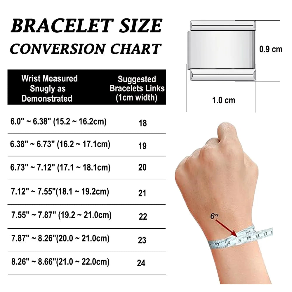 Bracelet Charme Poumons Acier Inox — Style DIY, 9mm, Mode 2025, Personnalisable