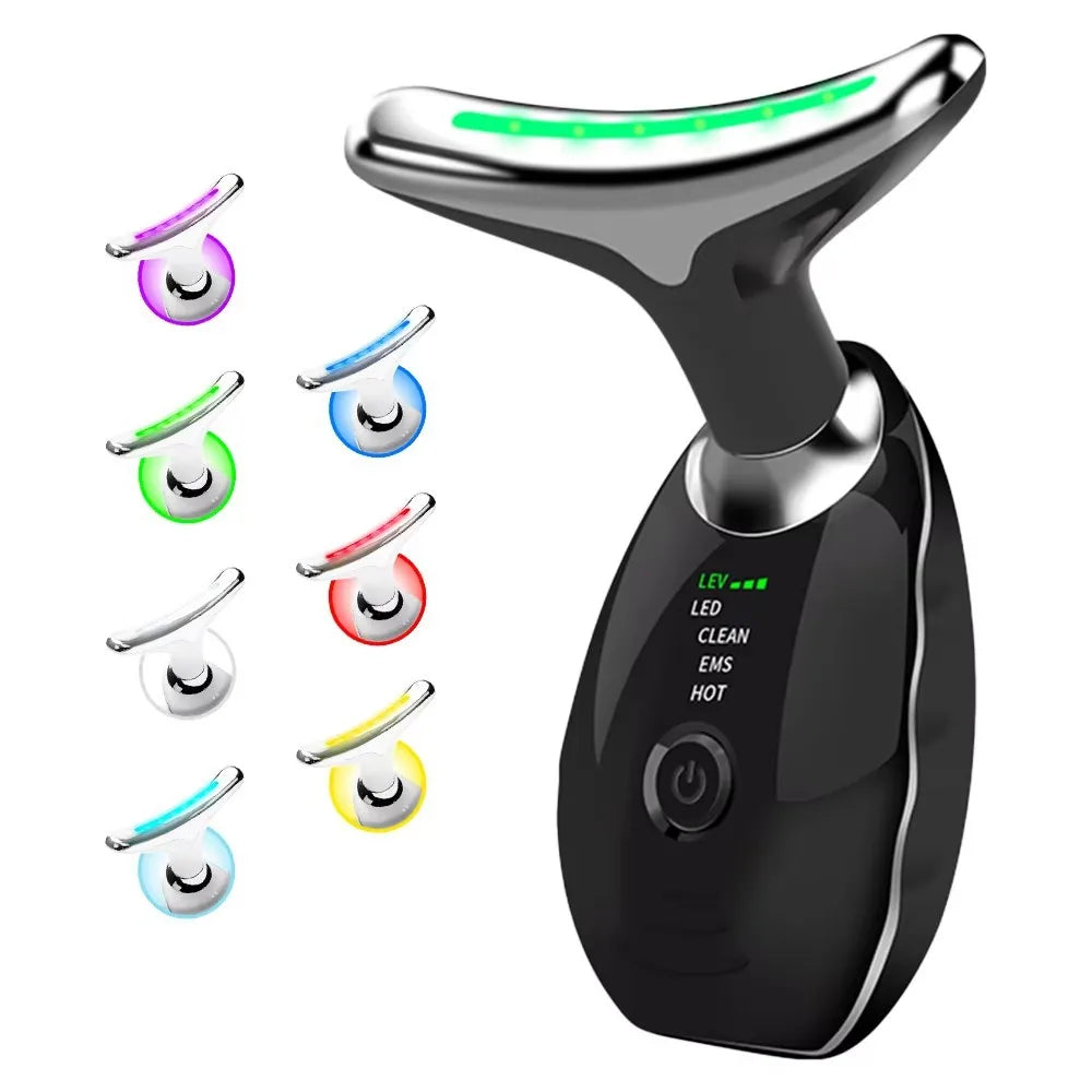Lumière LED Photon Visage et Cou — 7 Couleurs, Rajeunissement sans Institut
