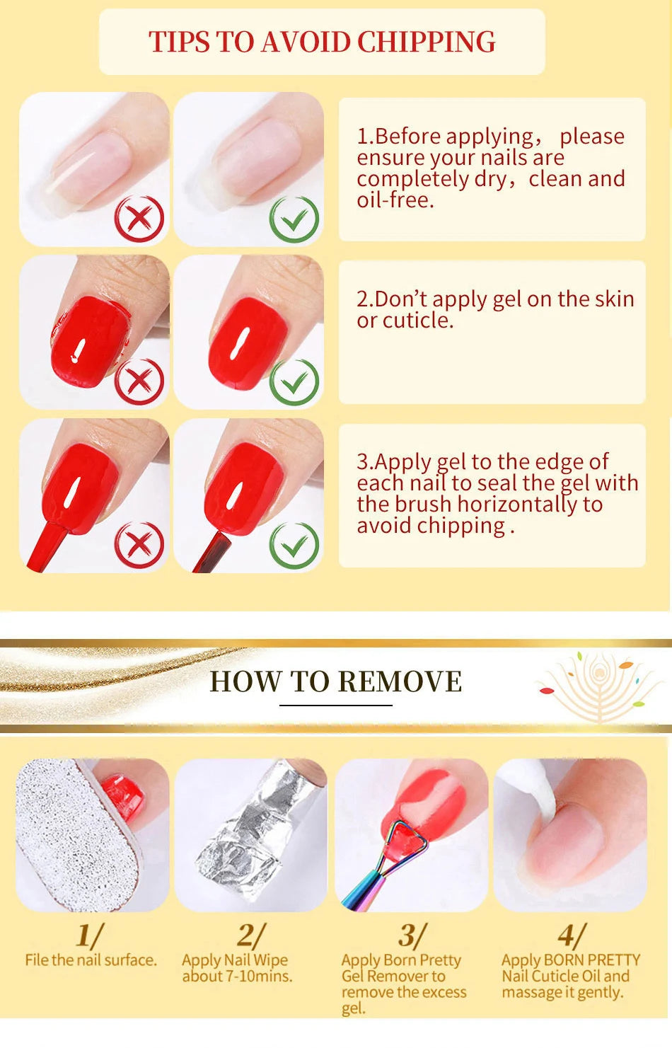 Vernis Semi-Permanent BORN PRETTY — Volume Ultra-Haut, Brillance Salon, Tenue 21 Jours, 12ml
