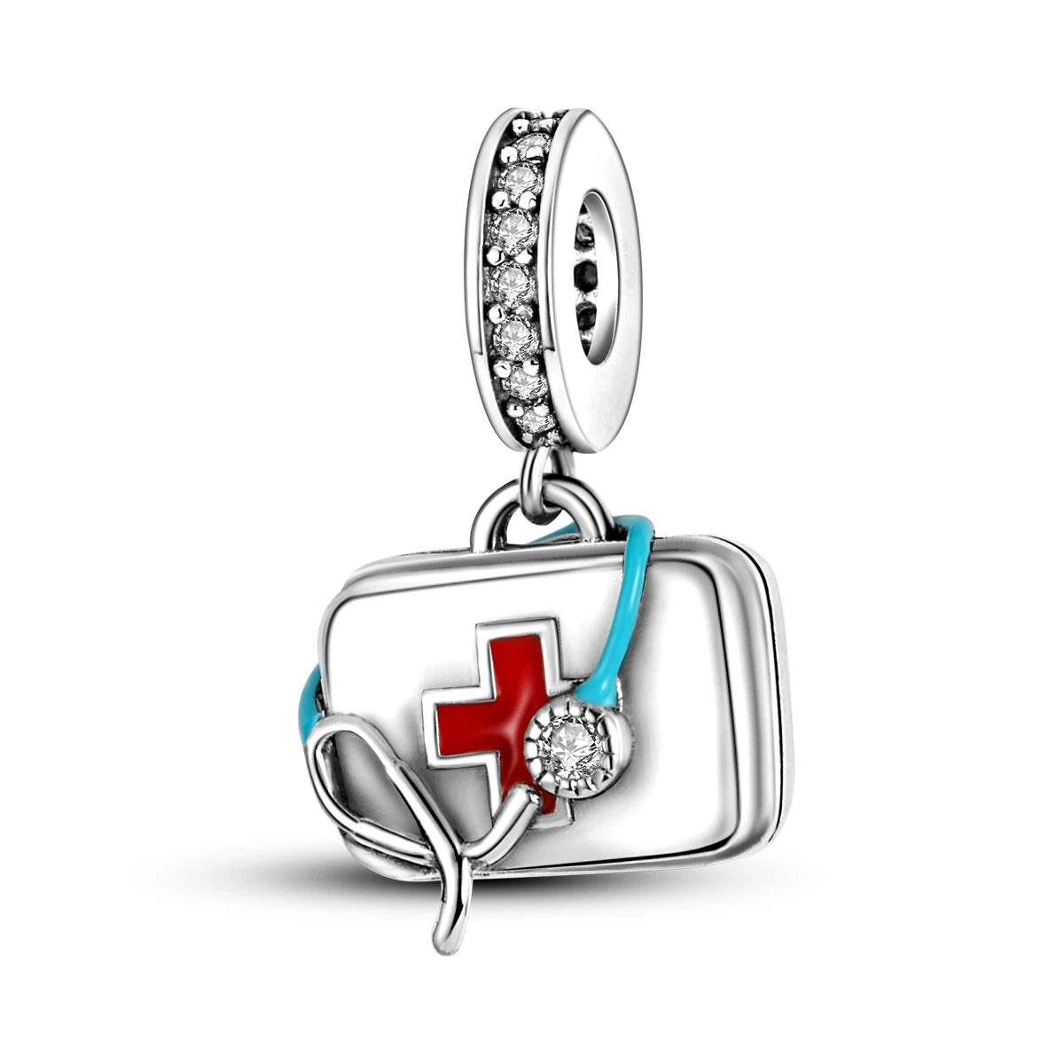 Breloques Argent Sterling 925 — Pendentifs Perles Cristal Artisanal pour Bracelet Charme